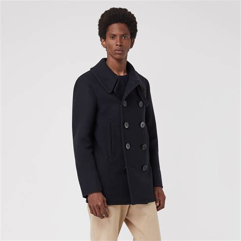 burberry classic pea coat|burberry pea coats men.